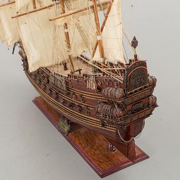 MODELL AV  "VASA" SKEPPET, 1900-talets andra hälft.