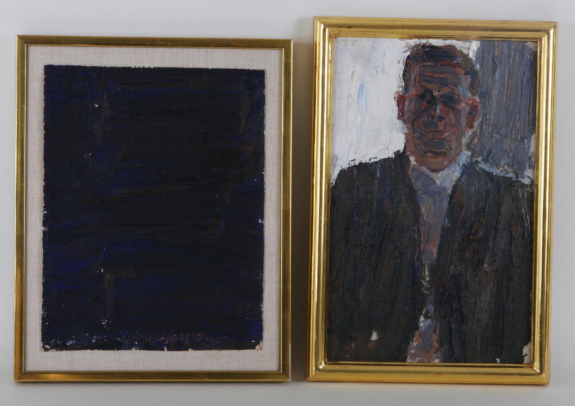 NILS-GÖRAN BRUNNER, 2 st, olja på duk på duk resp. pannå, sign.