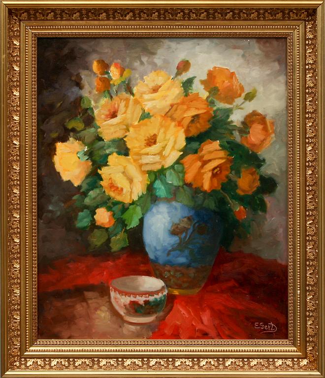 EDITH GEERT, olja på duk, sign.