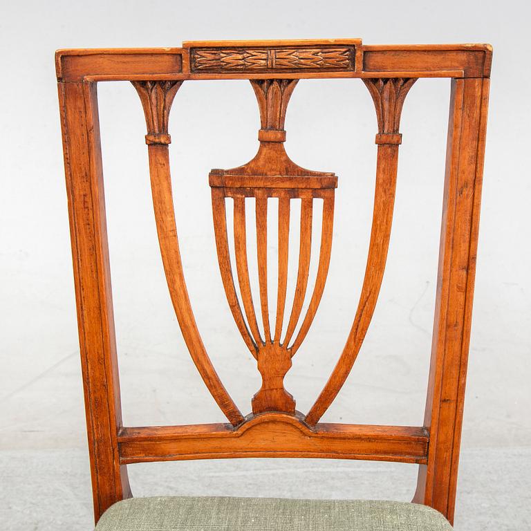 A pair of late Gustavian chairs by Johan Melchior Lundberg, ca 1800.