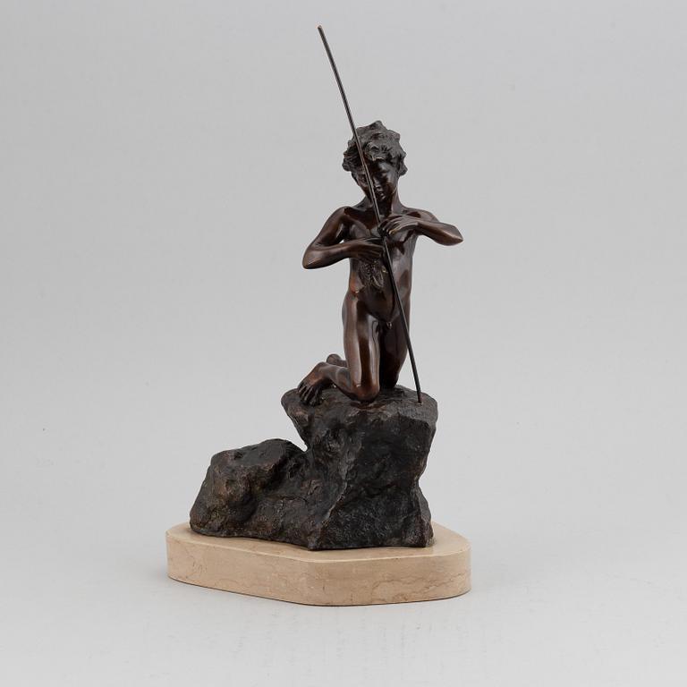 Unknown artist 20th Century. Sculpture. Bronze. Signed with initials V.G. Geight 25.5 cm (incl base 39 cm).