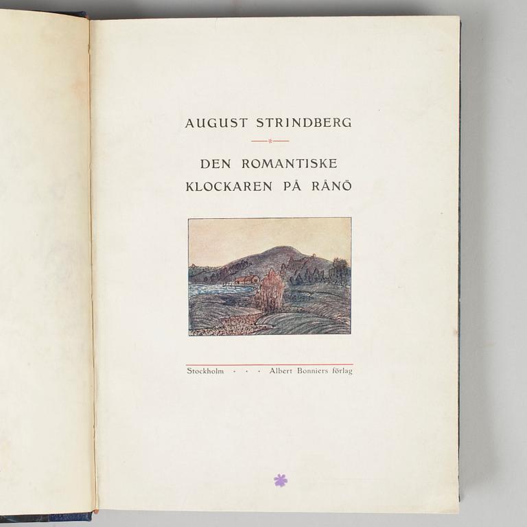 BOK, "Den romantiske klockaren på Rånö", av August Strindberg, Stockholm 1909.