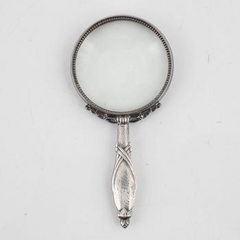 Georg Jensen, förstoringsglas, sterlingsilver, Köpenhamn, efter 1945.