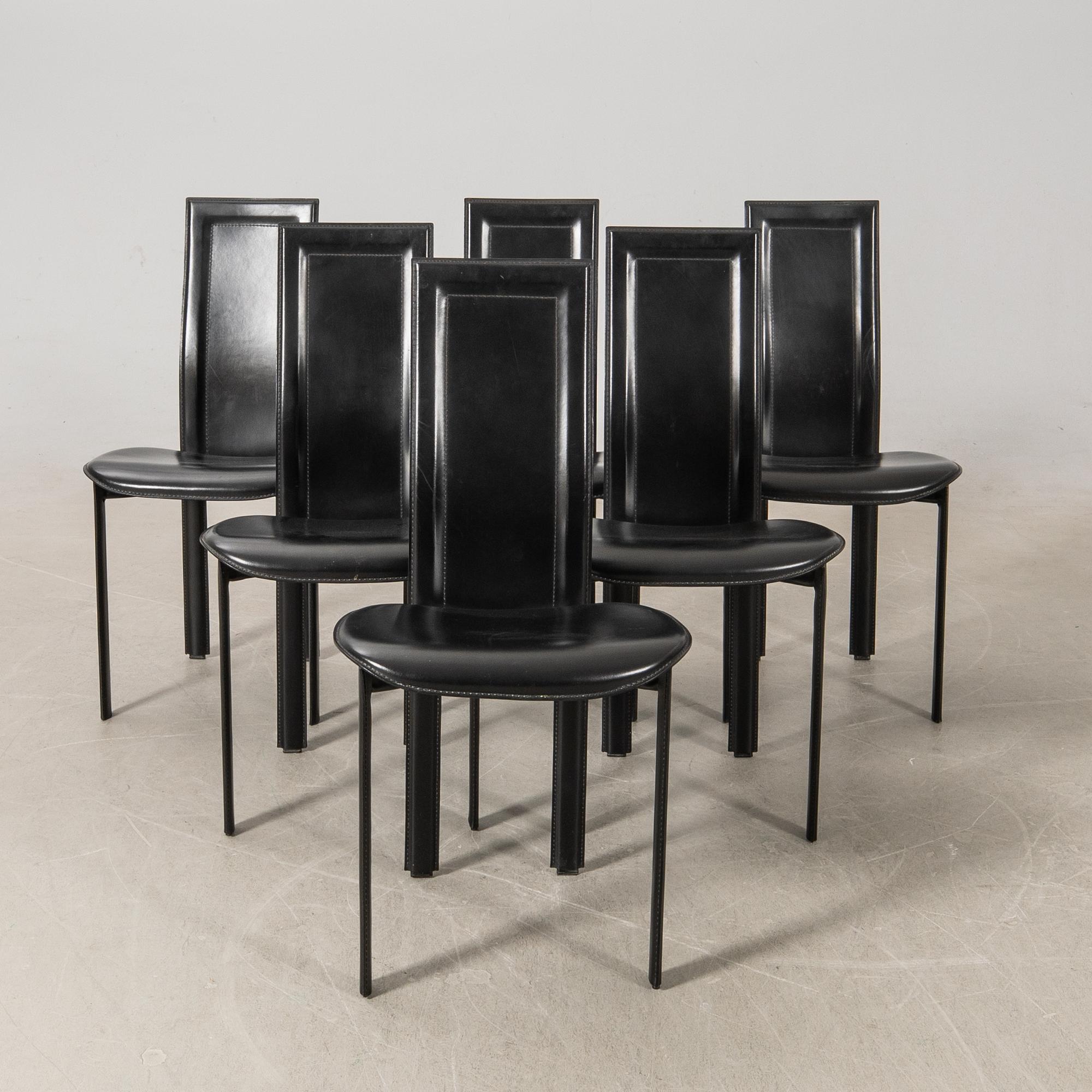 Giorgio Cattelan, chairs, 6 pieces, Italy, 1980s.
