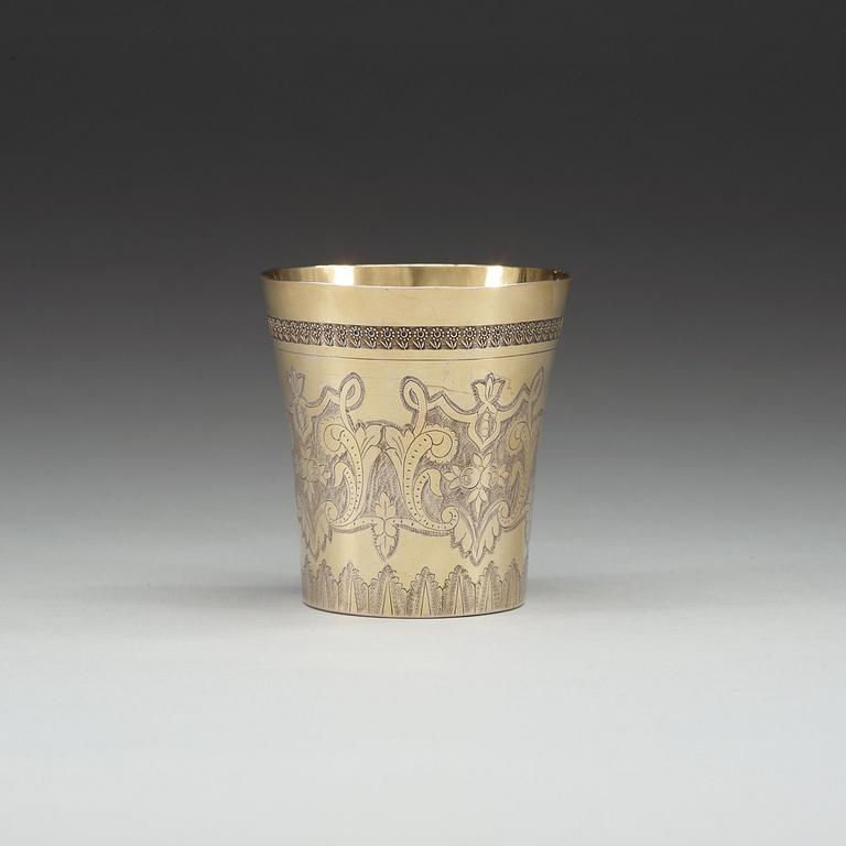 A Turkish silver-gilt beaker, c. 1900.