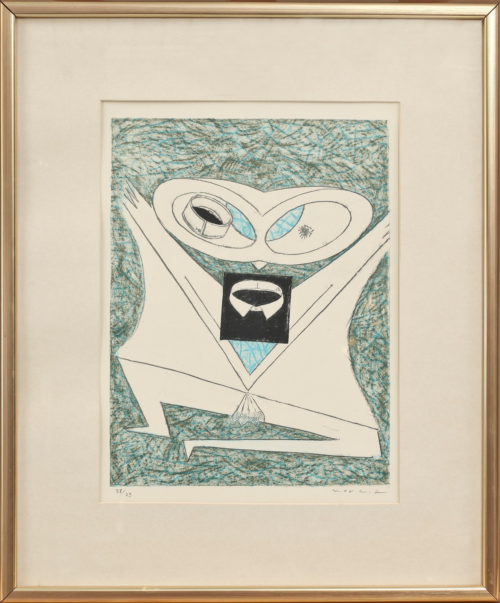 MAX ERNST, färglitografi, 1974, sign och numr 38/79.