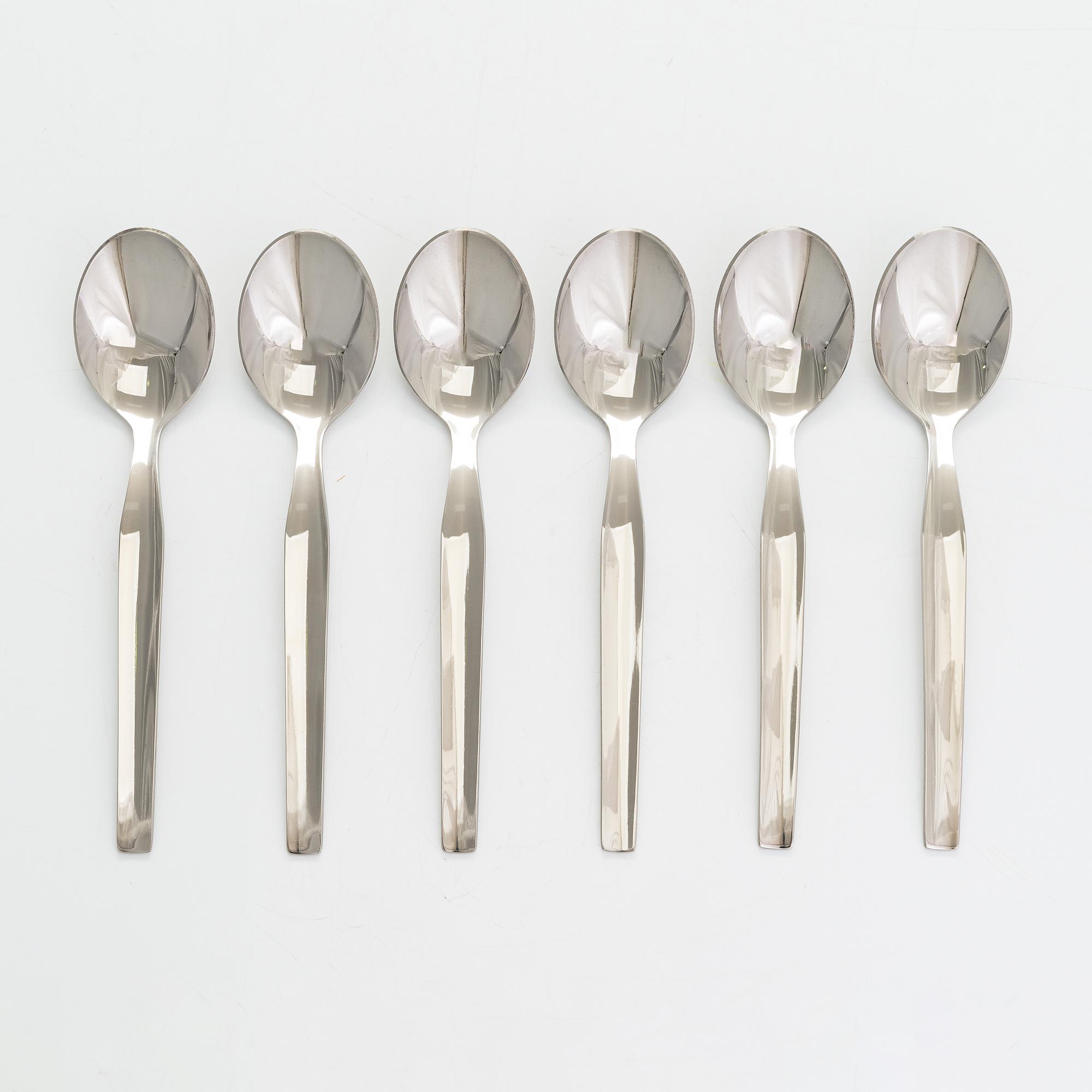 Tapio Wirkkala, a 20-pcs steel set of 'Caravelle' cutlery for Hopeakeskus Oy Finland.