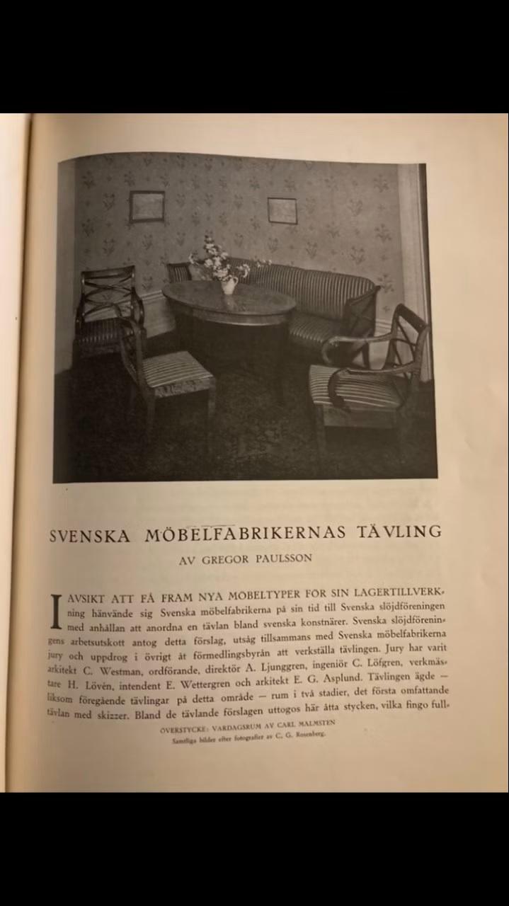 Carl Malmsten, a Swedish Grace sofa, Svenska Möbelfabrikerna, Bodafors, 1920s.