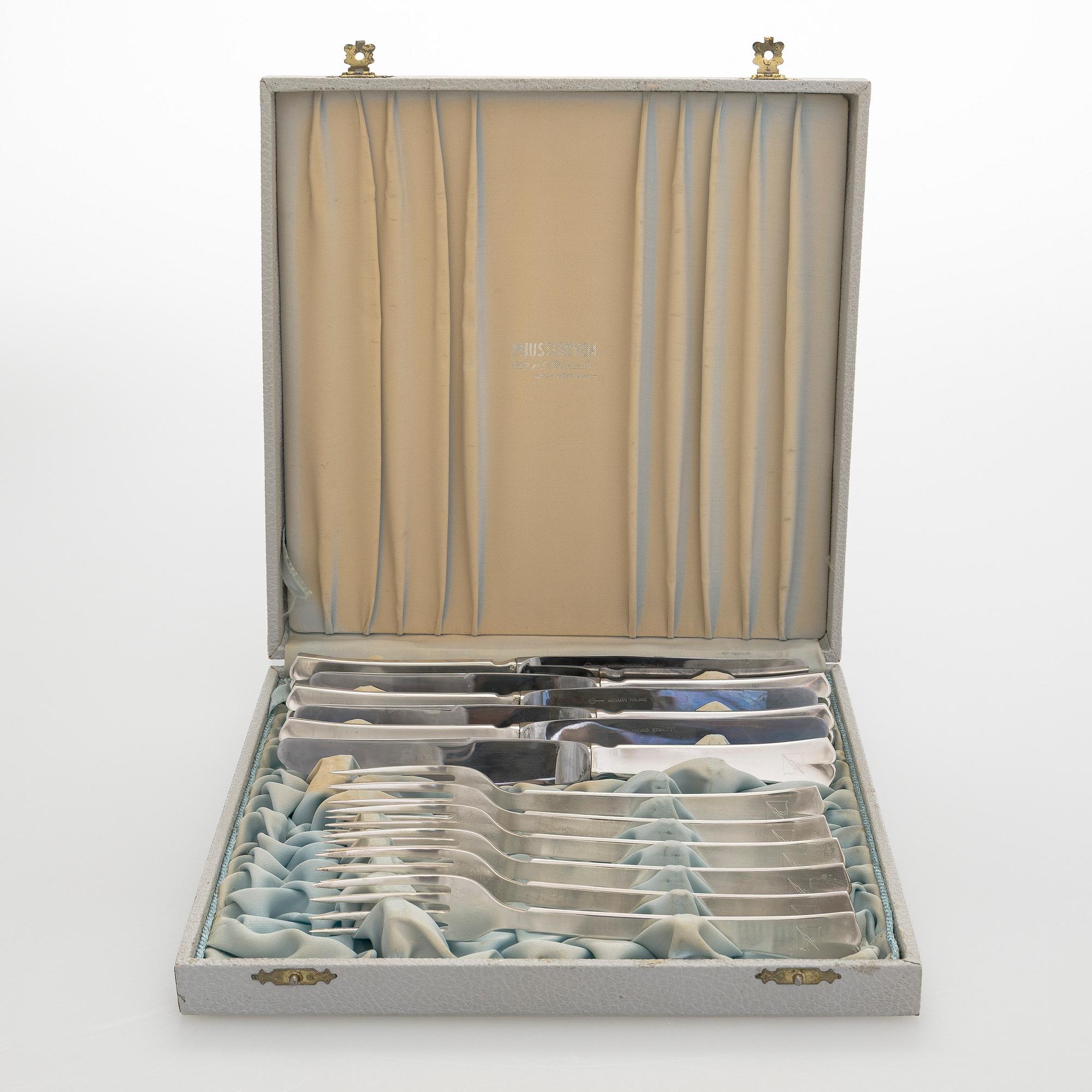 Bestick 12 st, silver, "Jousi", Kultakeskus, Tavastehus 1970-1972.