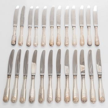A 124-piece set of Danish silver cutlery, maker's mark of K. C. Hermann, Copenhagen,  1914-36, main part marked in 1914.