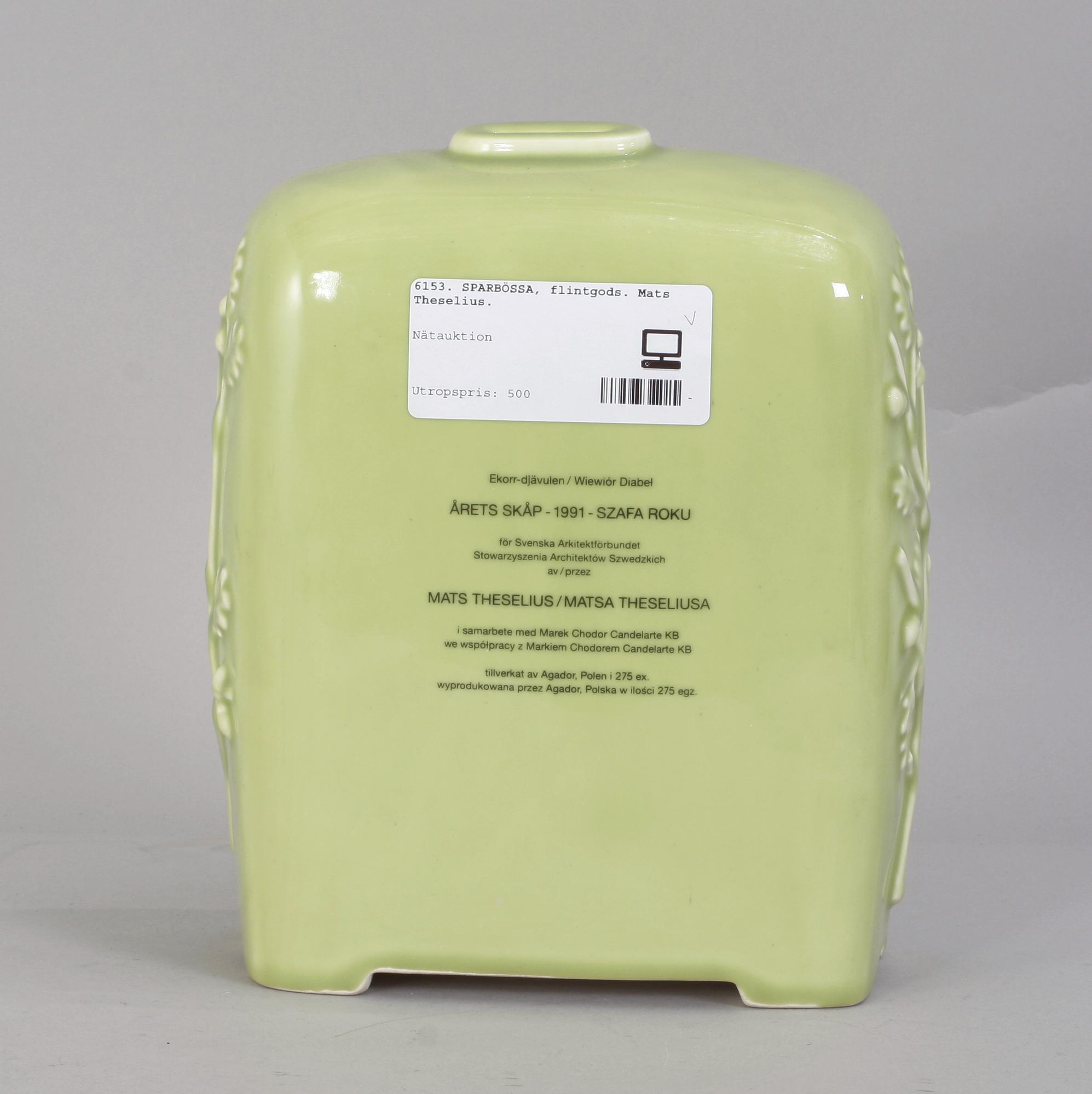 SPARBÖSSA, stipendieskåpet, Mats Theselius.