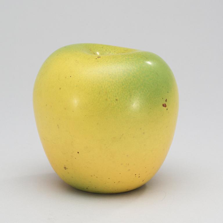 A Hans Hedberg faience apple, Biot, France.