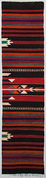 A 1930's Finnish flat weave runner. Circa 355x80 cm.