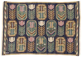 Märta Måås-Fjetterström, a textile, "Medaljongerna", flat weave, ca 57,5-60 x 85-86,5 cm, signed AB MMF.