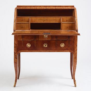 A Gustavian secretaire attributed to  J Hultsten (master in Stockholm 1773-1794), late 18th century .