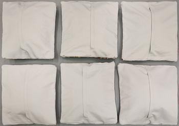 Six kilim cushions, Ca 50 x 50 cm.