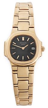 1339. PATEK PHILIPPE, Nautilus, quartz, guld, ca 1990.