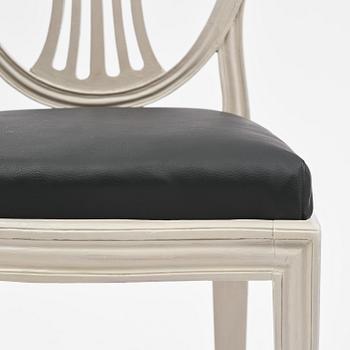 A set of eight late Gustavian chairs by J. E. Höglander (master in Stockholm 1777-1813).