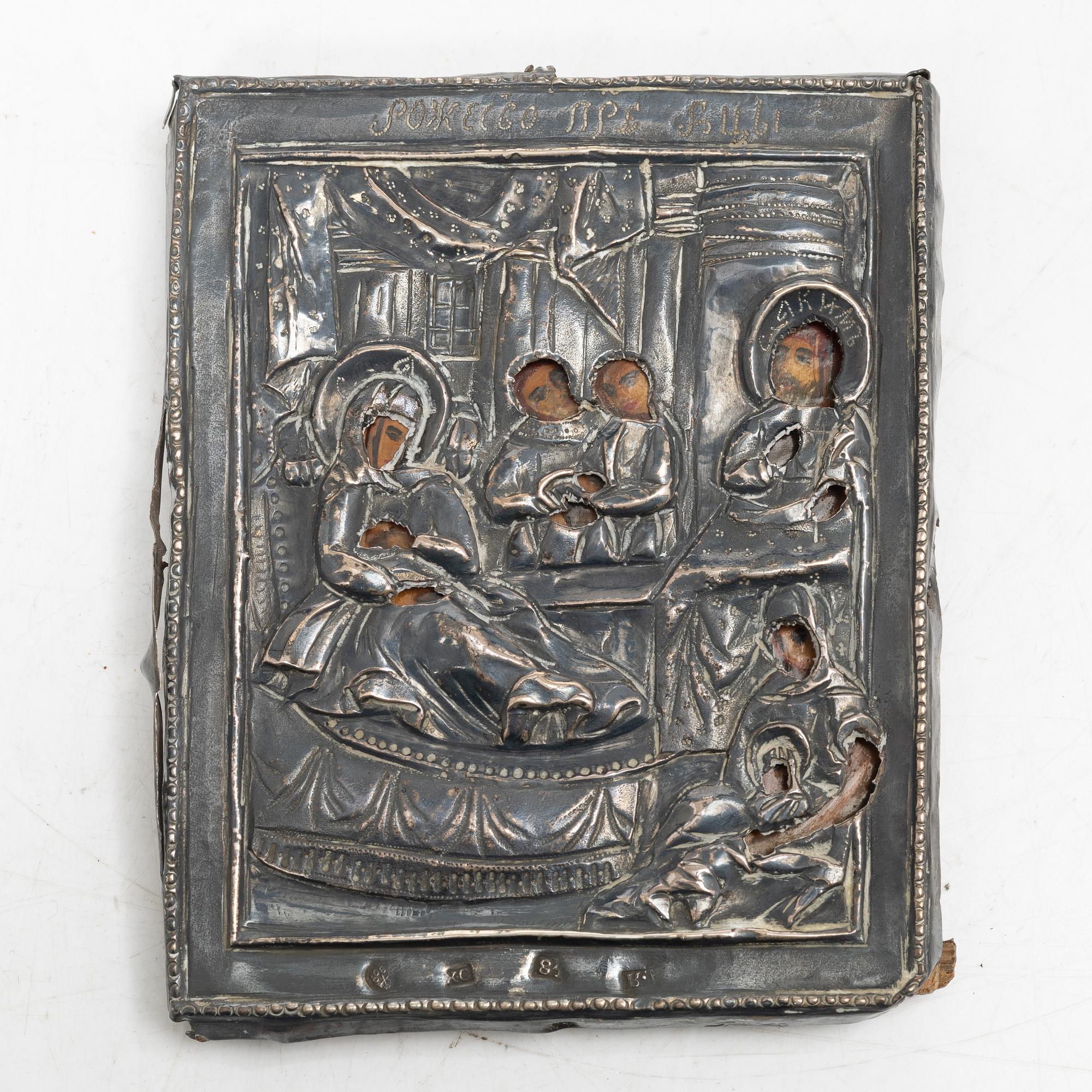 A Russian silver oclad, St Petersburg, 1801.