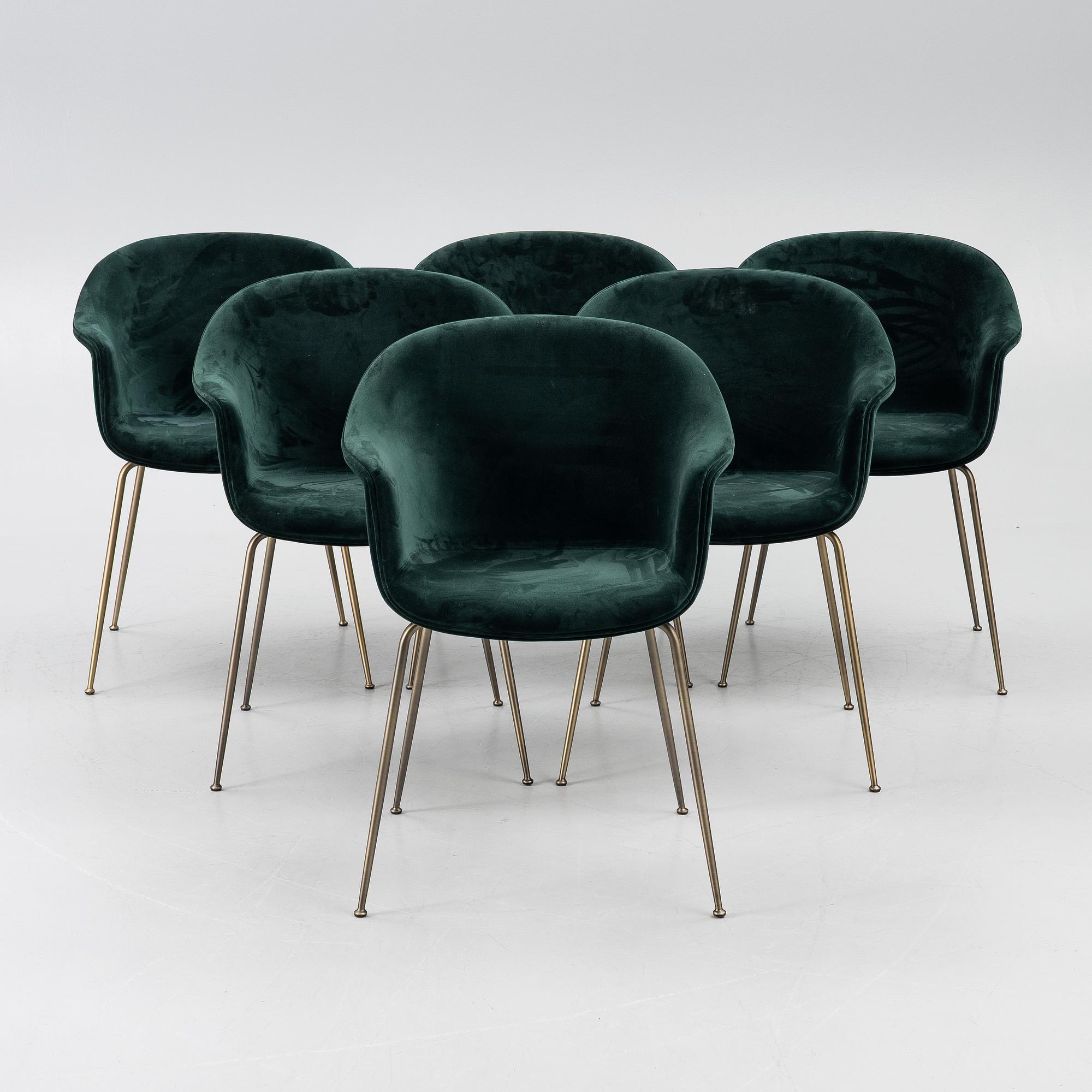 GamFratesi, six 'Bat Dining chairs', Gubi.