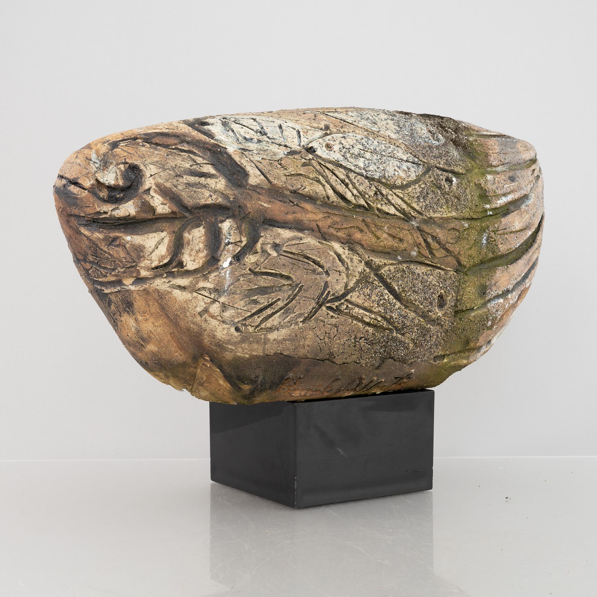 Henrik Allert, skulptur, stengods, signerad.