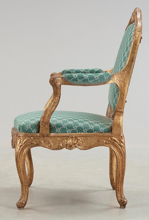 A Swedish Rococo 18th century armchair.