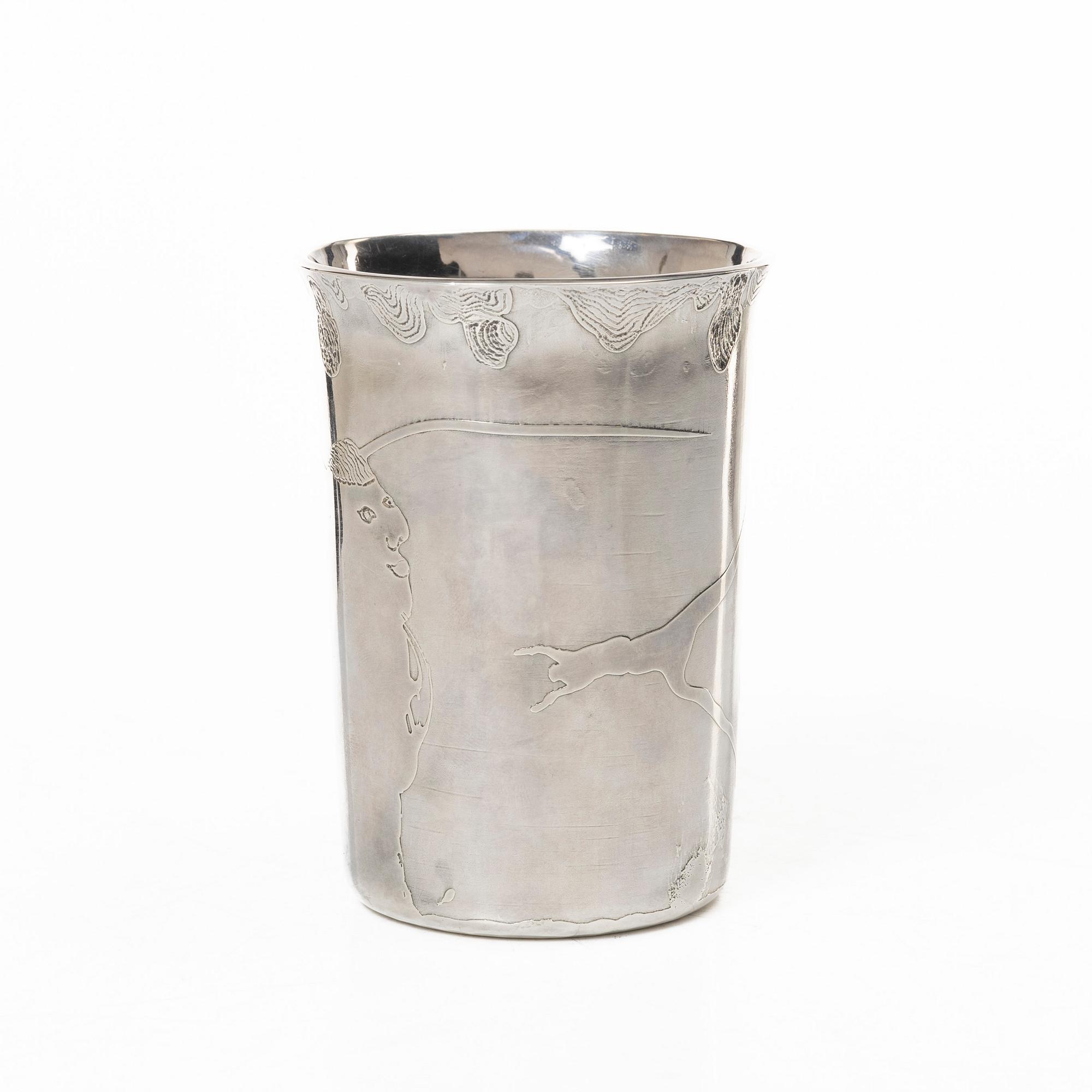 Olle Ohlsson, A sterling silver beaker, Olle Ohlsson Silversmide, Stockholm 1979.