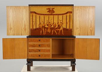 SKÅP, möjligen Mjölby Intarsia, Art Deco, 1936.