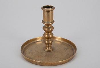 LJUSSTAKE, mässing, barock, ca 1700.