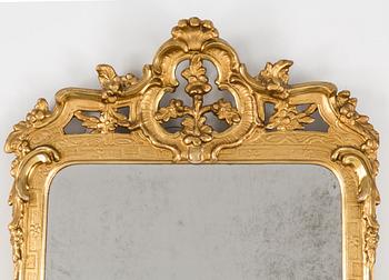 A Swedish Rococo 18th century mirror.
