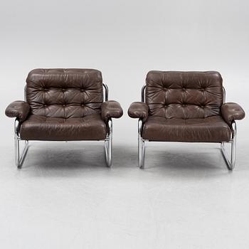 John-Bertil Häggström, a pair of 'Borkum' easy chairs, IKEA, 1970s.