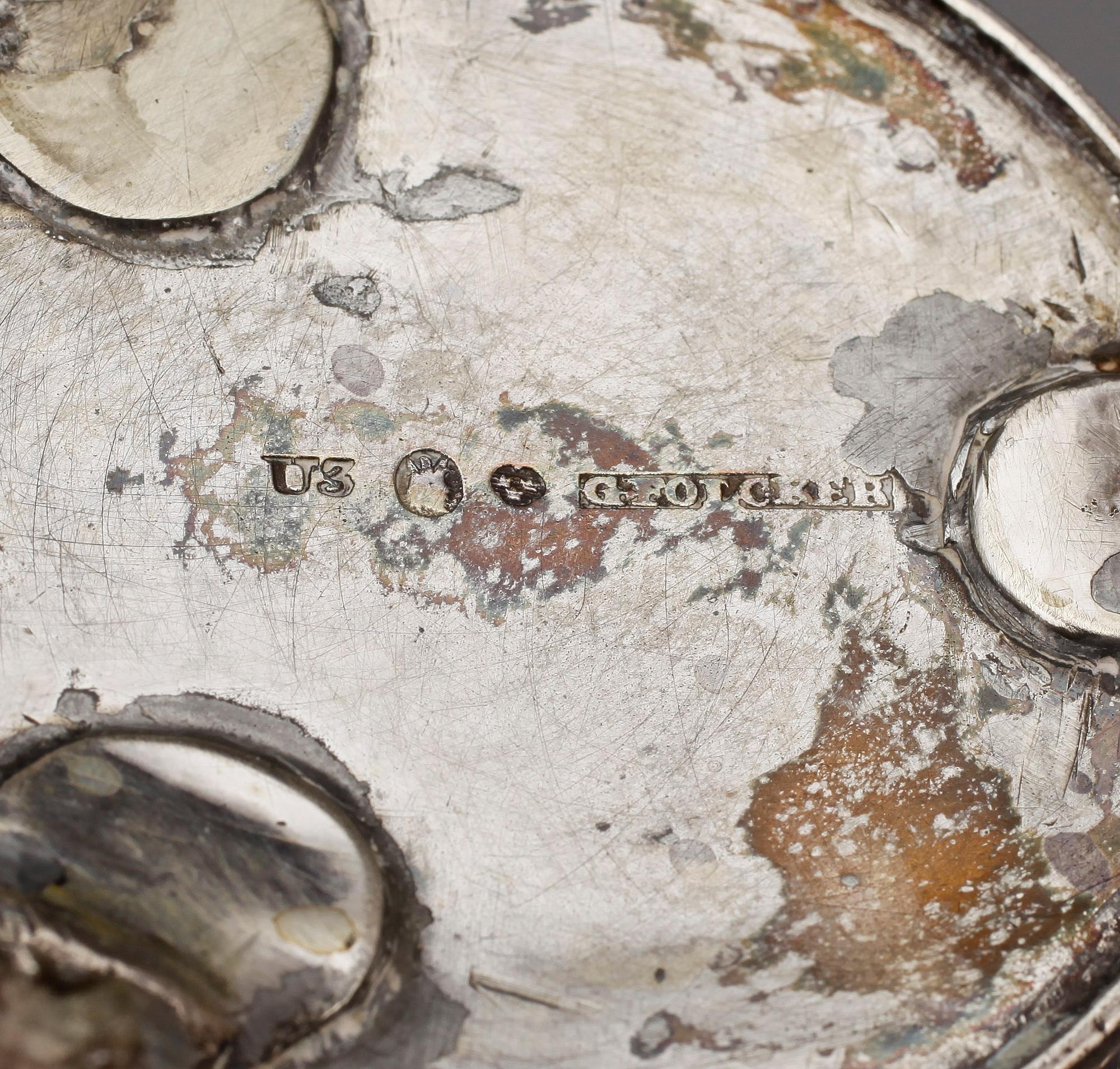 MOCCAKANNA, silver, Gustaf Folcker, Stockholm, 1826. Vikt ca 312 g.