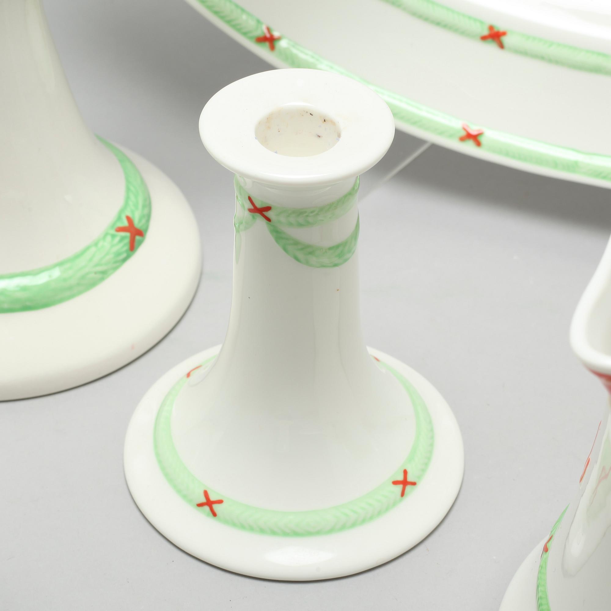 A christmas porcelian tableware set of 37 pcs by Rörstrand from the latter half of the 20th century.