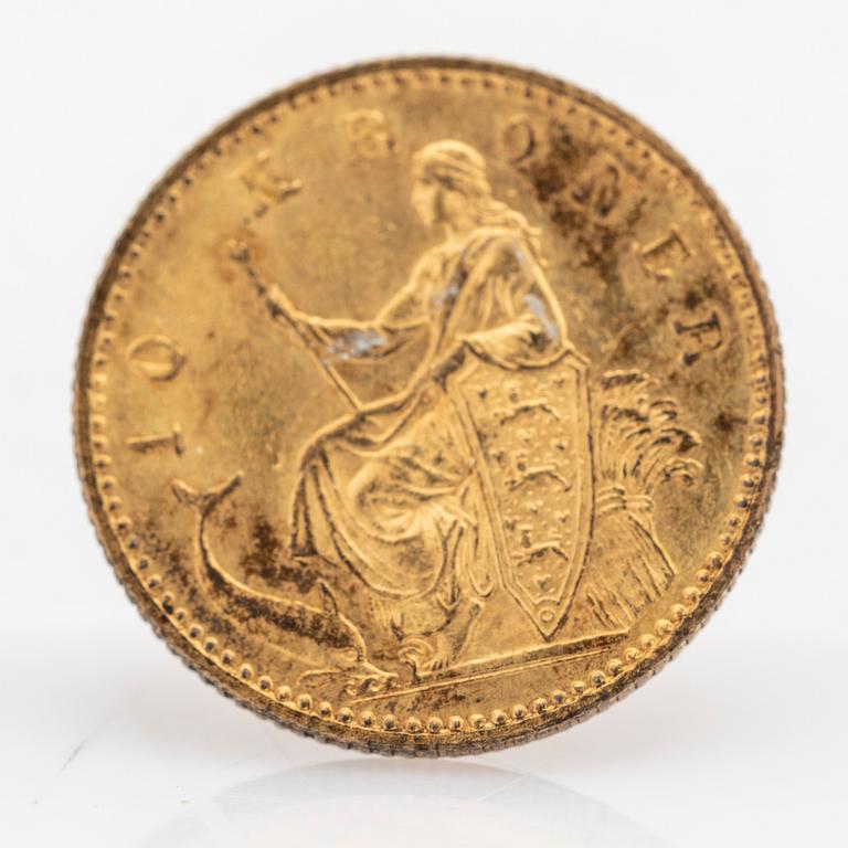 Guldmynt, Christian IX Danmark, 1900.