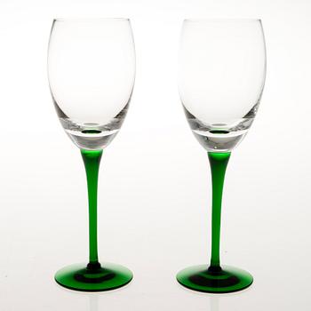 SAARA HOPEA, VIINILASEJA, 12 kpl, "Traviata", Nuutajärvi, 1900-luvun loppupuoli.