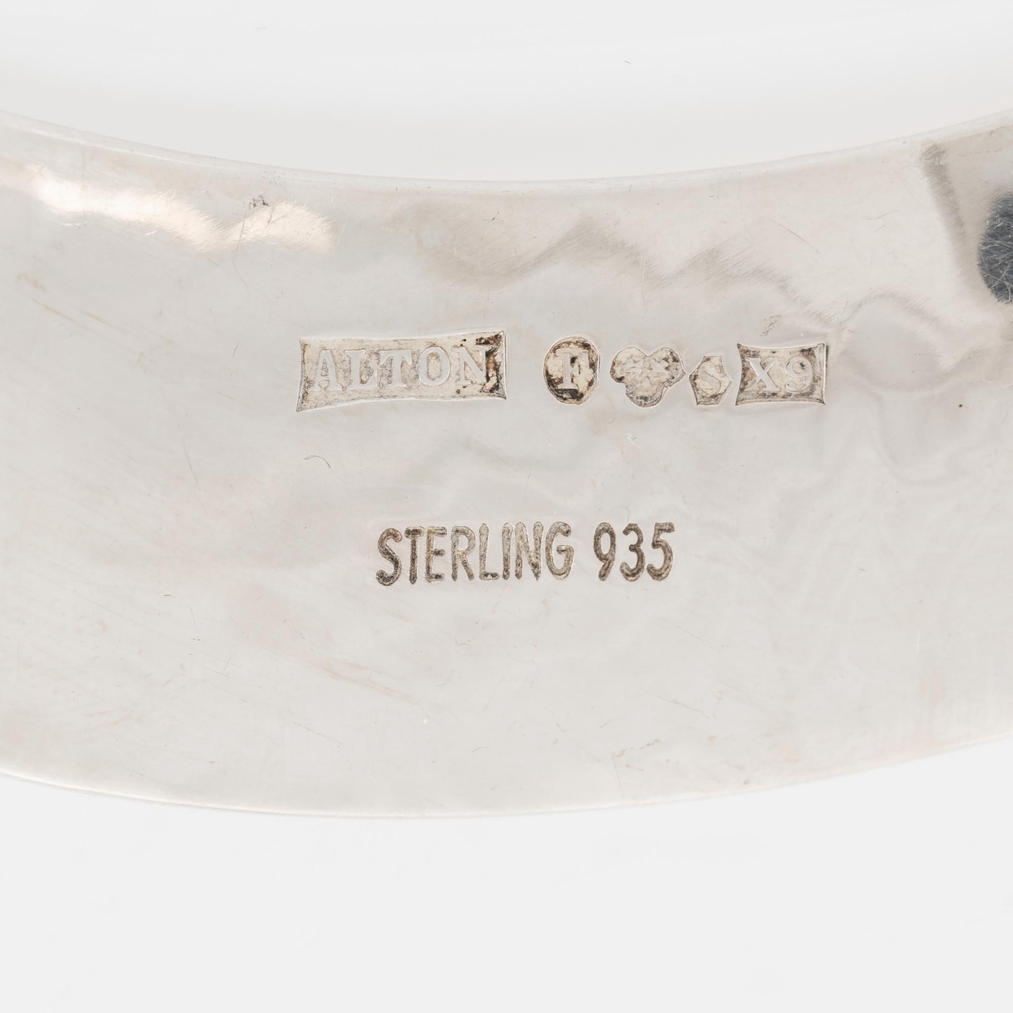 Sterling silver necklace and bangle, Alton.