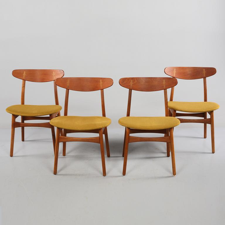 STOLAR, 4 st, "CH-30", Hans J Wegner, Danmark, 1900-talets andra hälft.