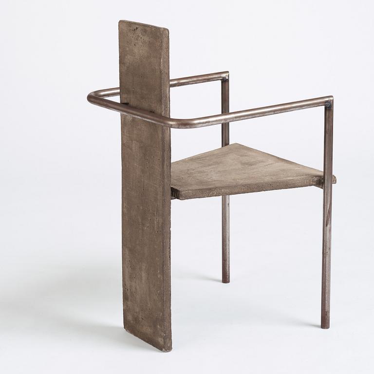 Jonas Bohlin, a 'Concrete' armchair, ed. 36/100, Källemo, Värnamo, Sweden post 1981.