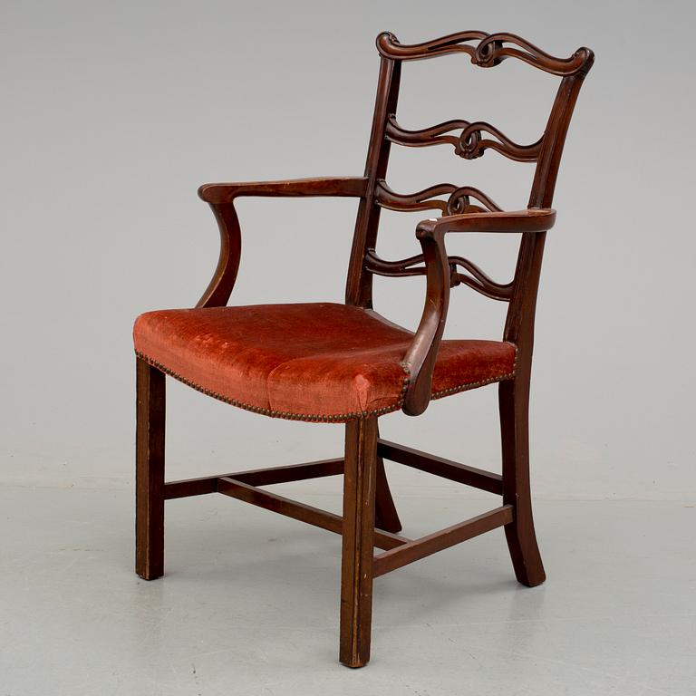 KARMSTOL, engelsk stil, 1800-talets slut.