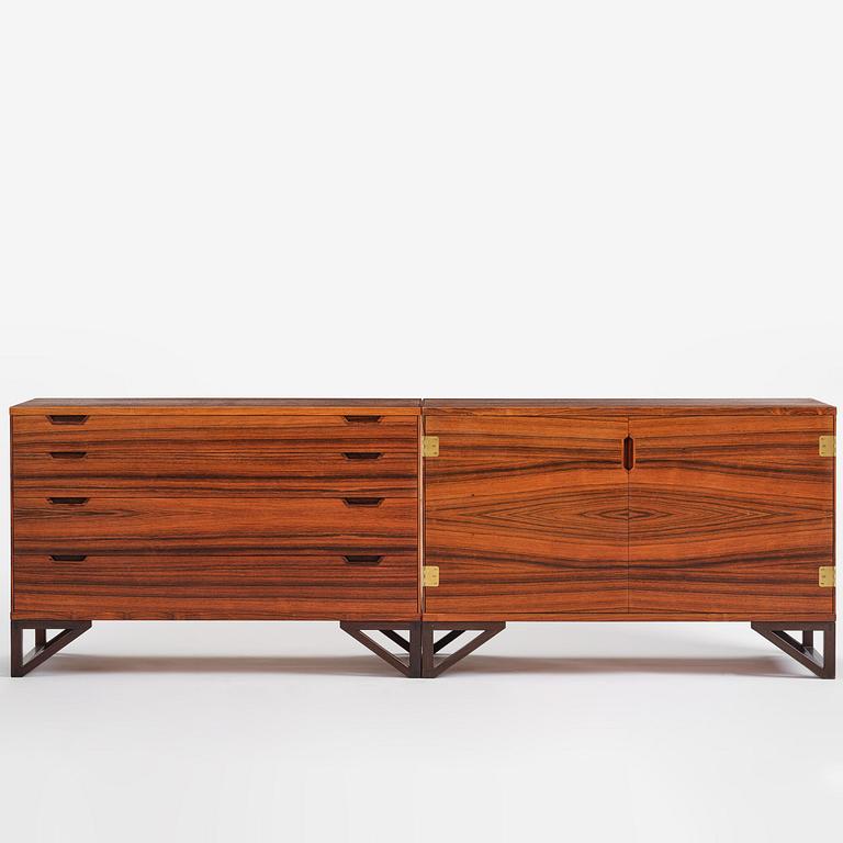 Svend Langkilde, byrå samt skåp, två delar, Langkilde Møbler, Danmark, 1960-tal.
