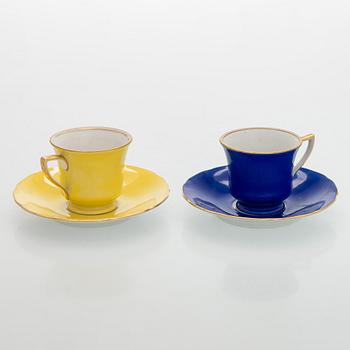 Espressokoppar, 18 st, porslin, Tjeckoslovakien 1900-talets mitt.