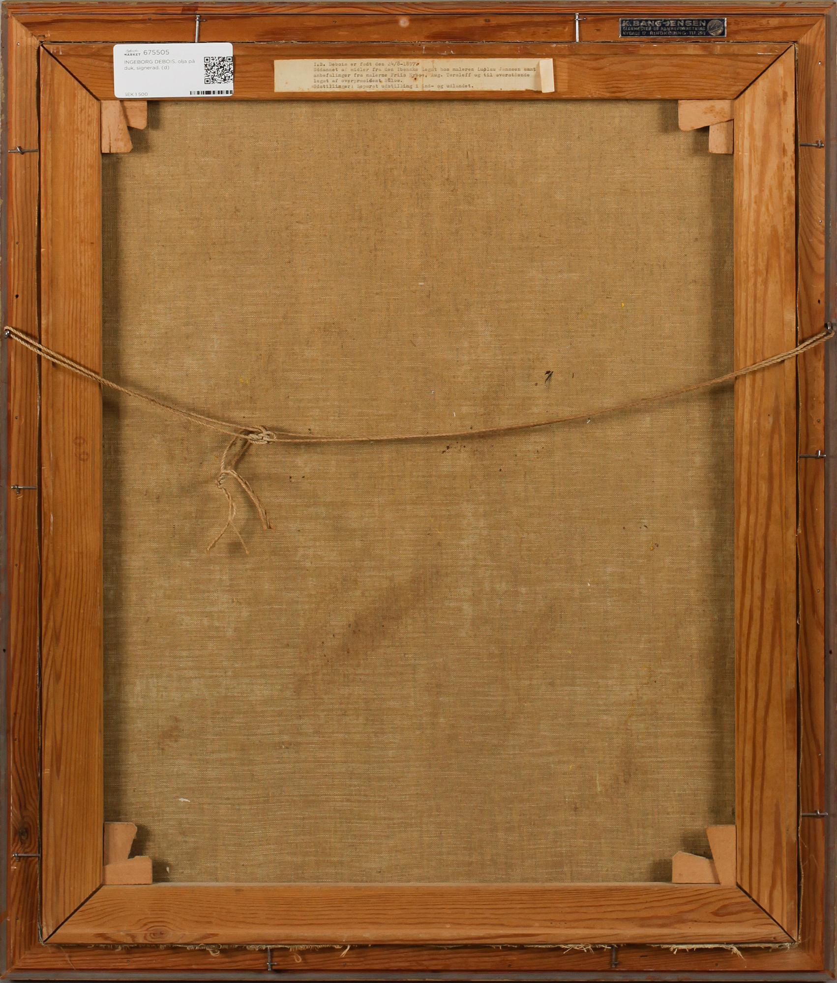 INGEBORG DEBOIS, olja på duk, signerad.