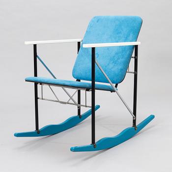 YRJÖ KUKKAPURO, a 1980's 'A509' rocking chair for Avarte.