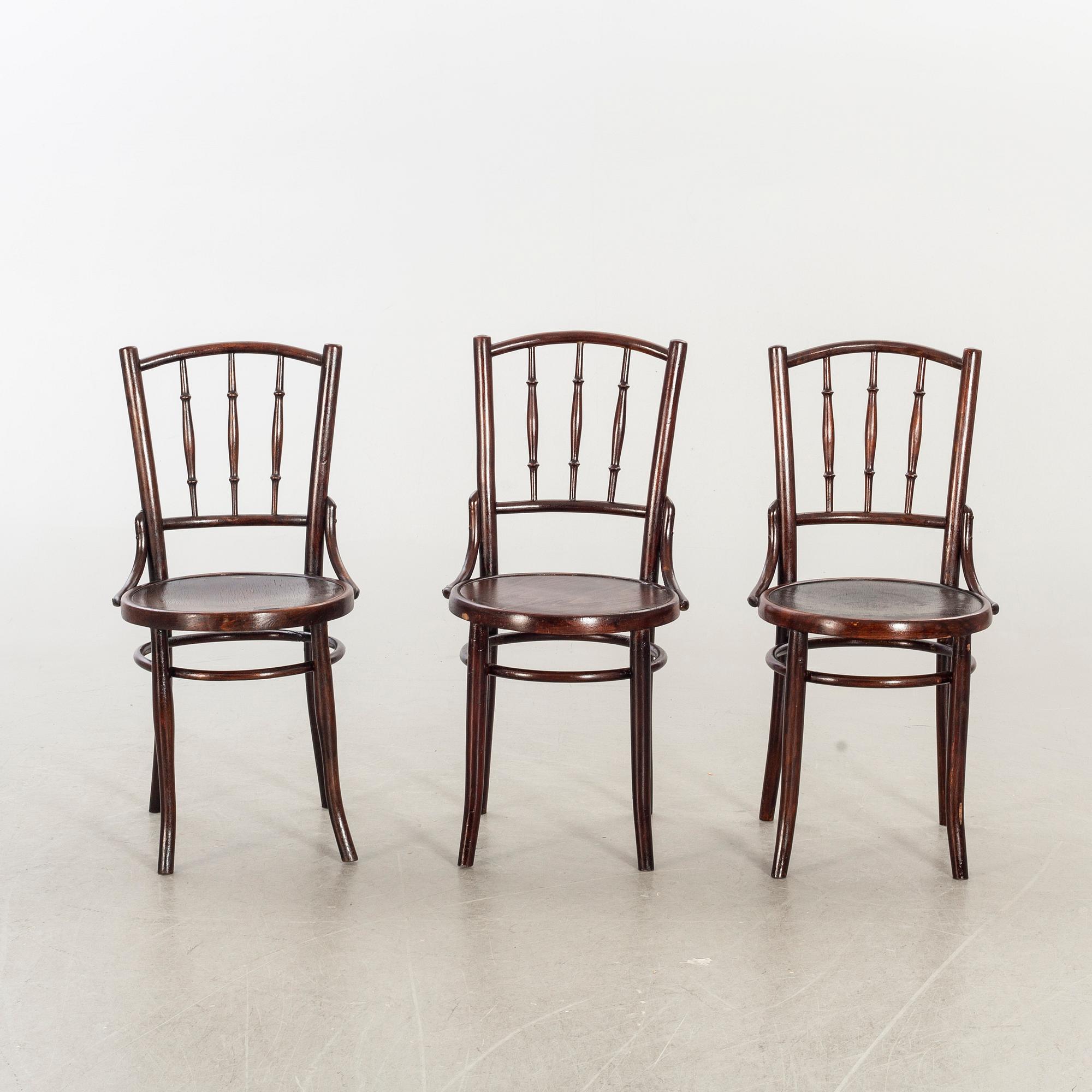 STOLAR, 6 st, mestadels Thonet-Mondus, omkring 1900.