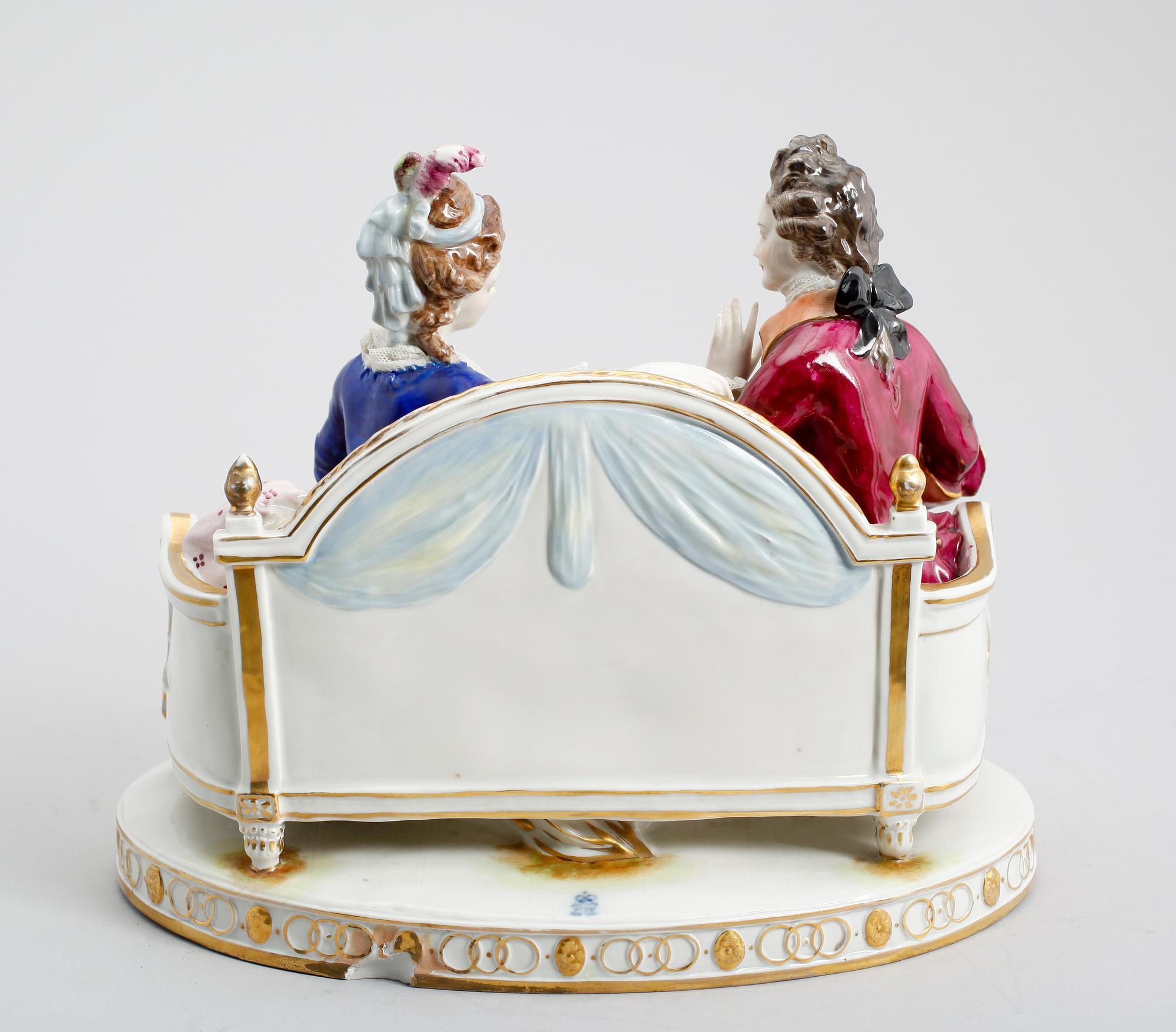 FIGURGRUPP, porslin, Sitzendorf, 1900-tal.