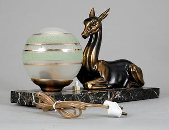 BORDSLAMPA, art deco, 1930/40-tal.