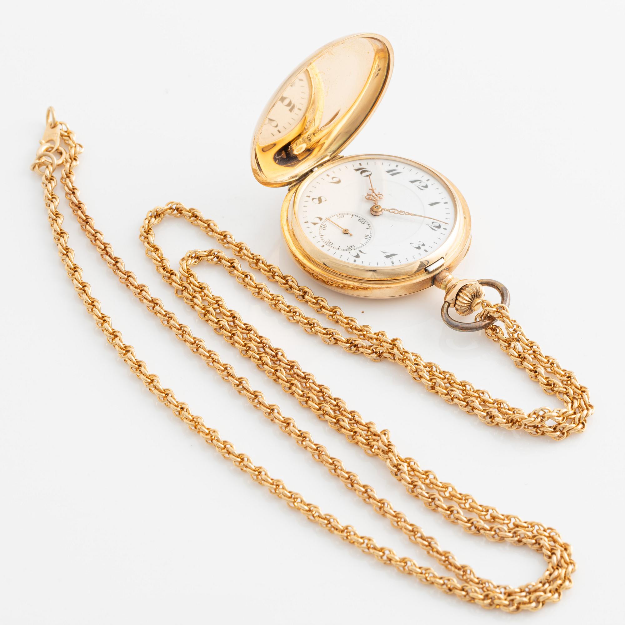 Ladie's pocket watch. hunter, 35 mm.