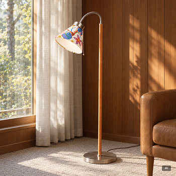 Josef Frank, Floor lamp, model 1838 ‘Spirallampan’, Firma Svenskt Tenn.