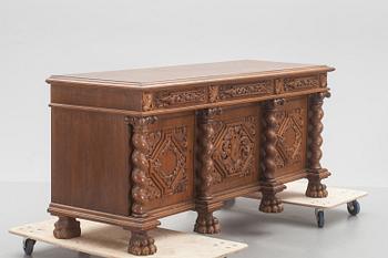 MATSALSMÖBLEMANG, 11 delar, barockstil. 1900-talets andra hälft.