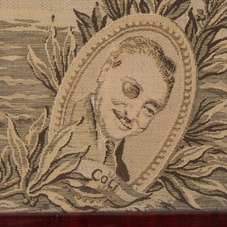 LINDBERGH SPIRIT OF ST. LOUIS LARGE TAPESTRY, France, 1930/40s.